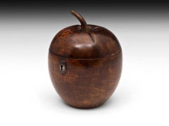 Unusual Rare Fruit Treen Melon Tea Caddy