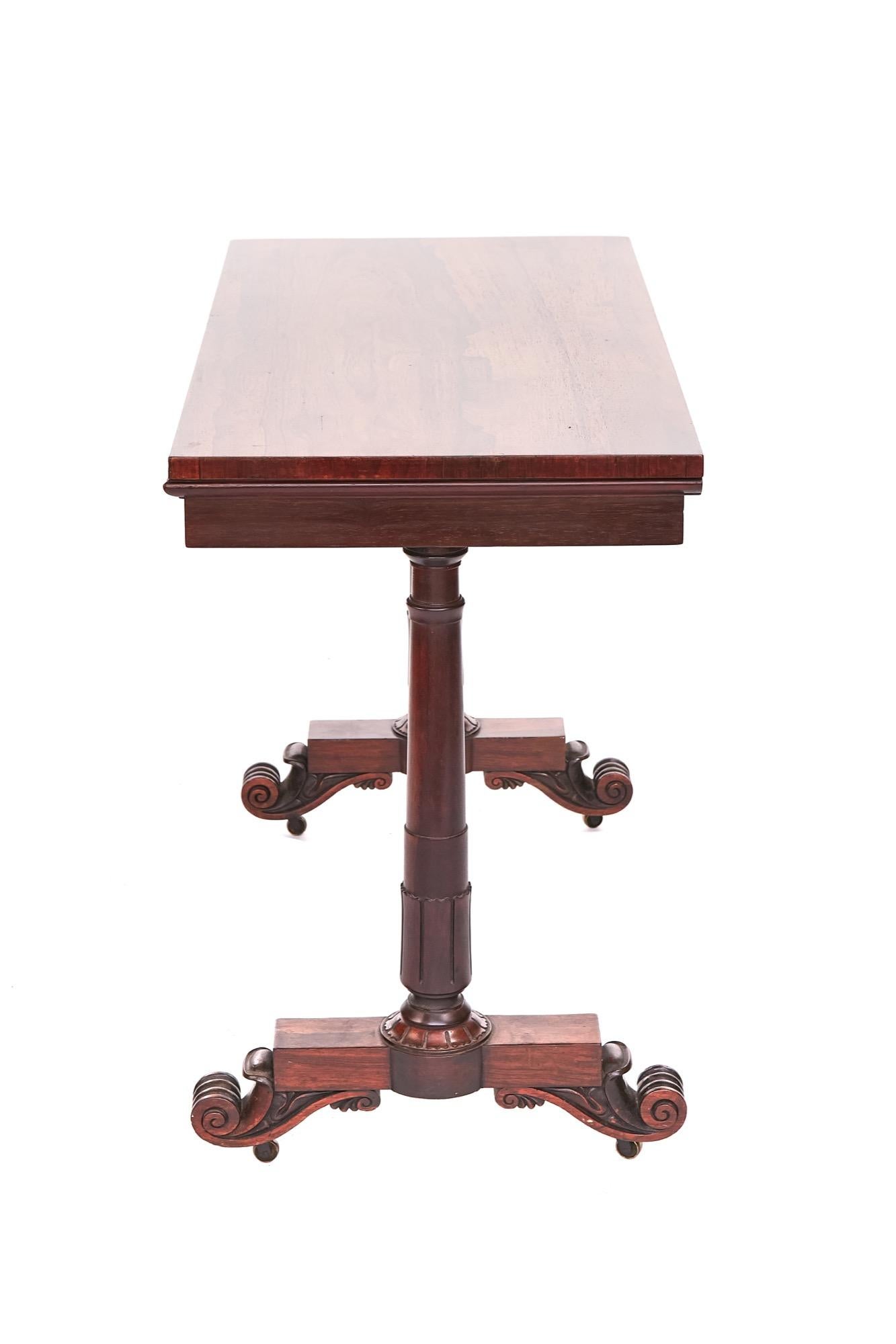 Unusual Regency Hardwood Card Table In Good Condition For Sale In Stutton, GB