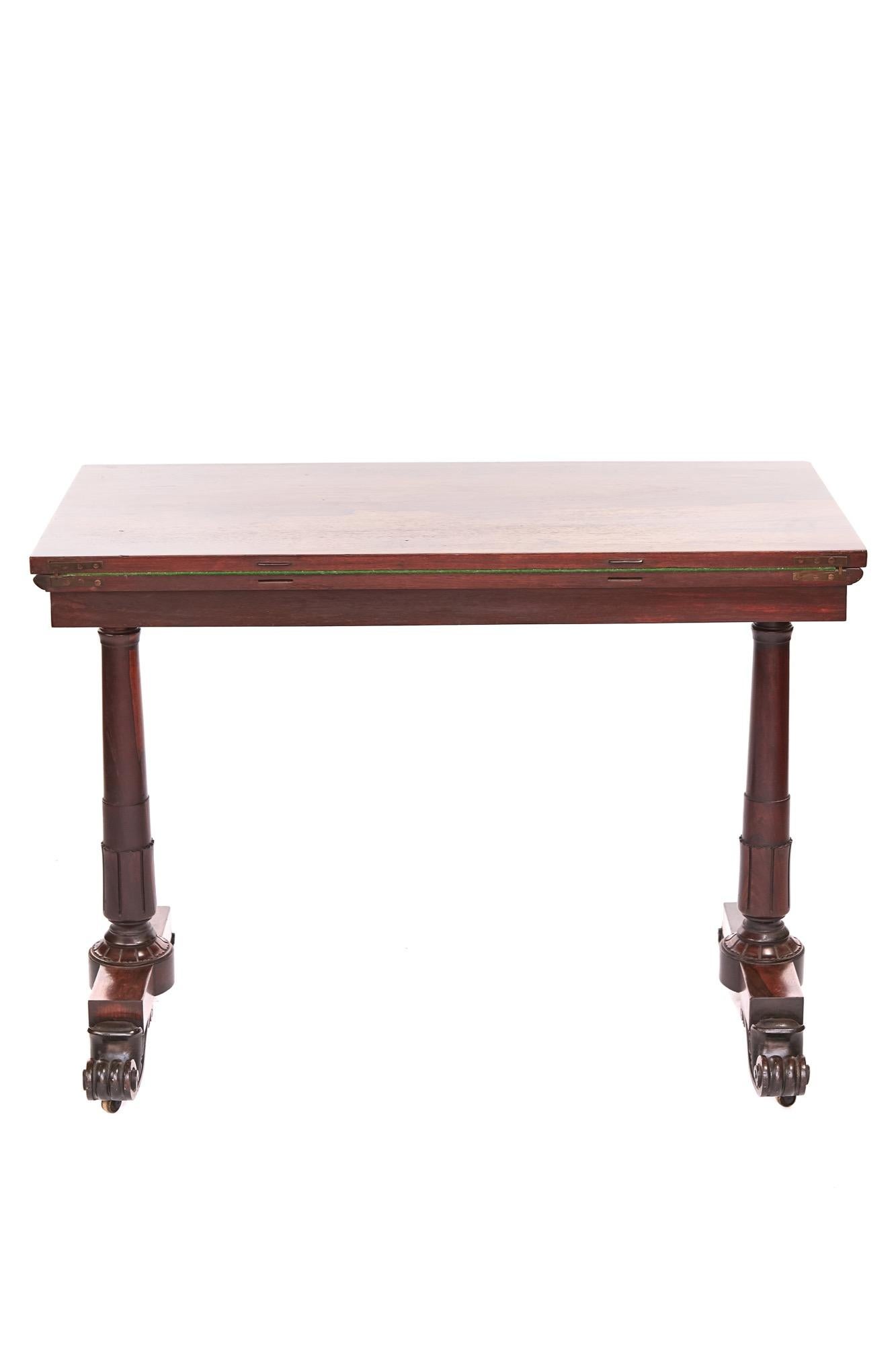 19th Century Unusual Regency Hardwood Card Table For Sale