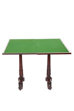 Unusual Regency Hardwood Card Table