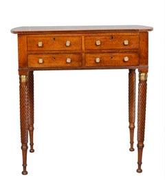 Unusual Regency Mahogany Campaign Desk