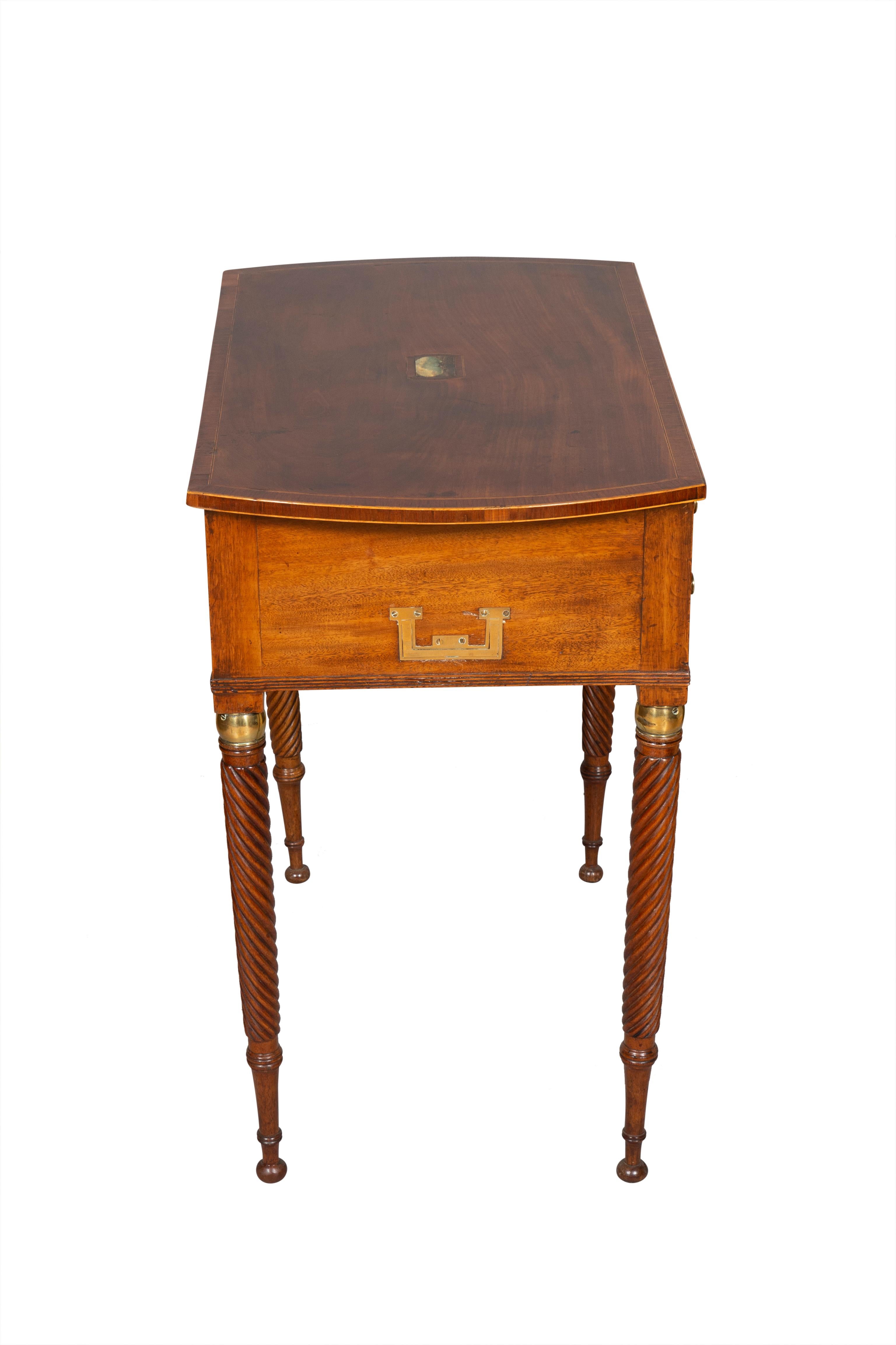 Unusual Regency Mahogany Campaign Desk In Good Condition For Sale In Essex, MA