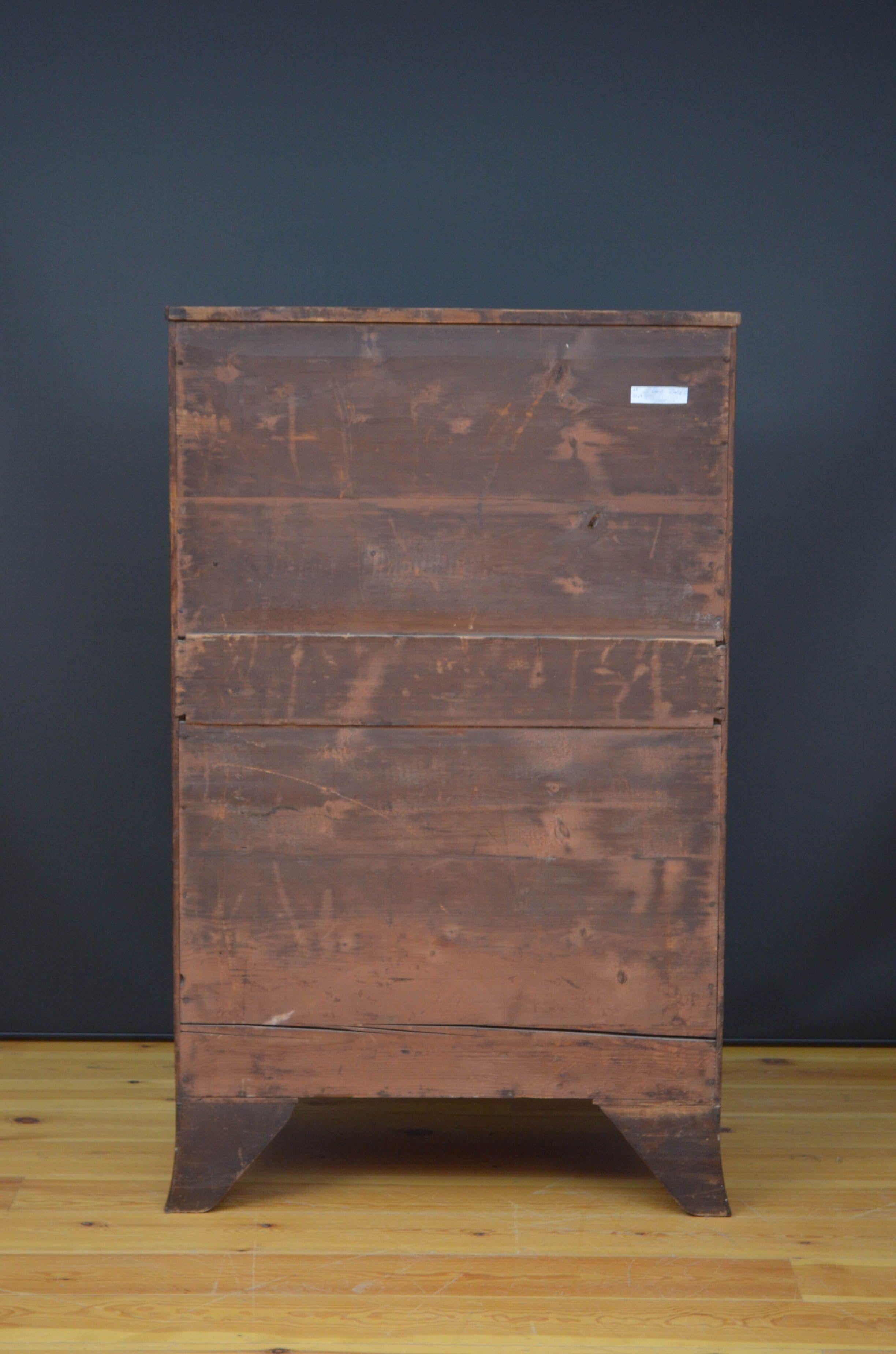 Unusual Regency Mahogany Chest of Drawers For Sale 12