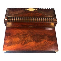 Unusual Regency Mahogany Lap Desk Antique Unusual Regency Mahogany Lap Desk