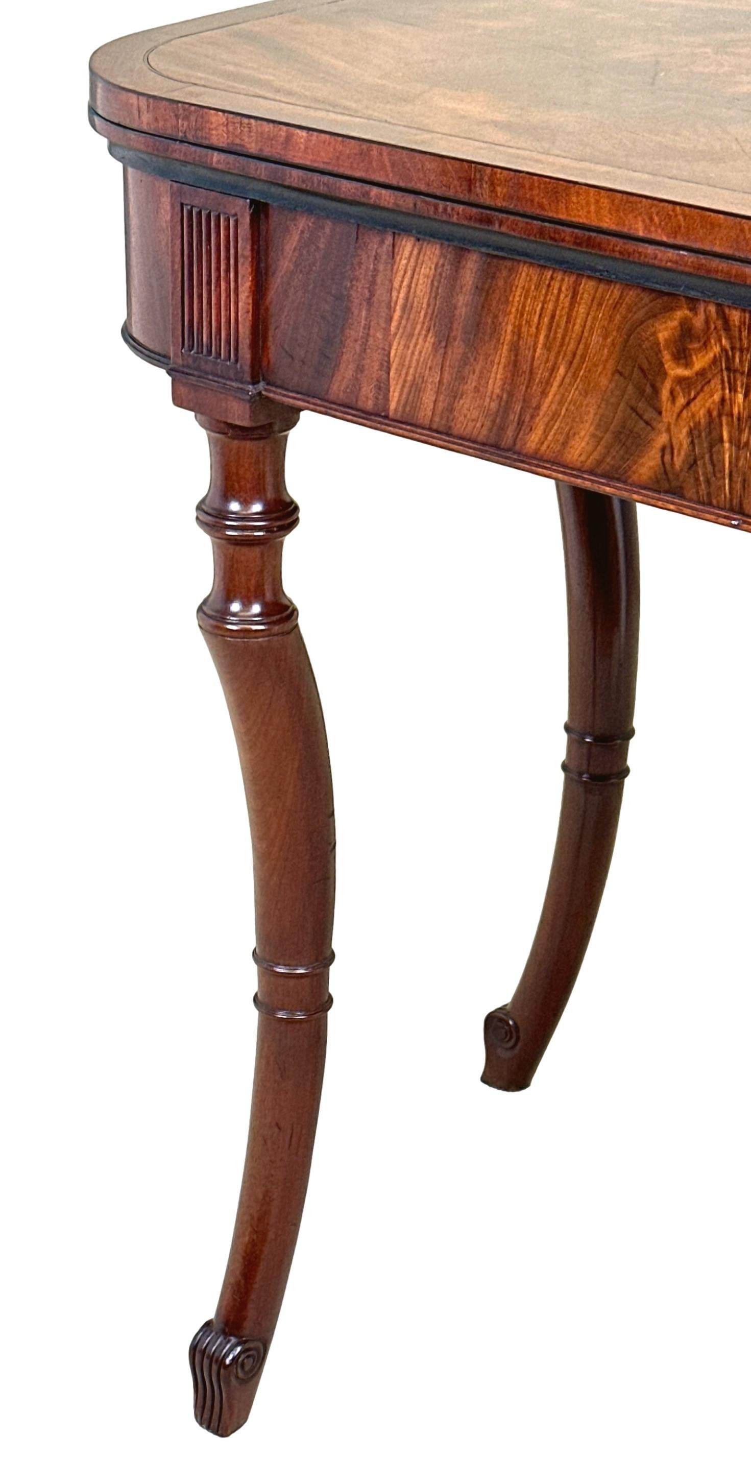 Unusual Regency Mahogany Tea Table In Good Condition For Sale In Bedfordshire, GB