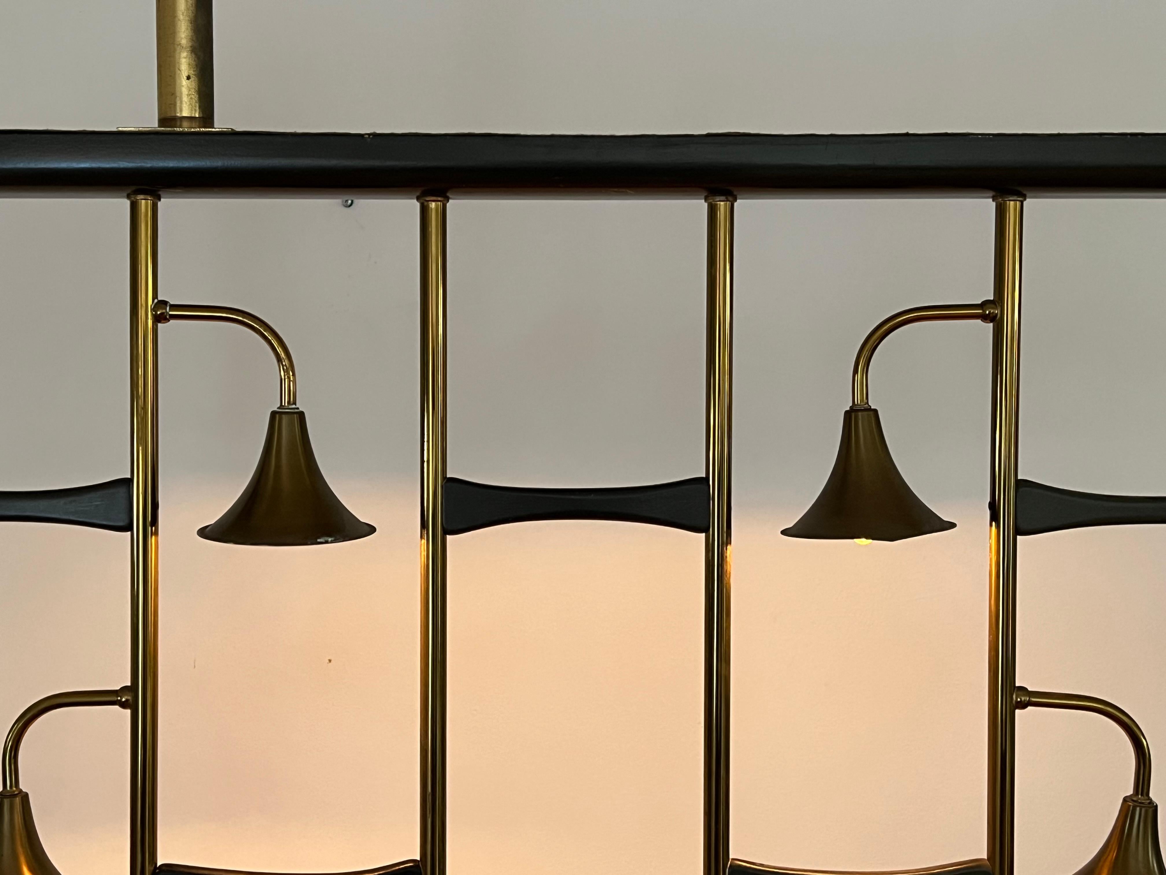 Mid-Century Modern Unusual Room Divider Lighting Panel Brass 1950's