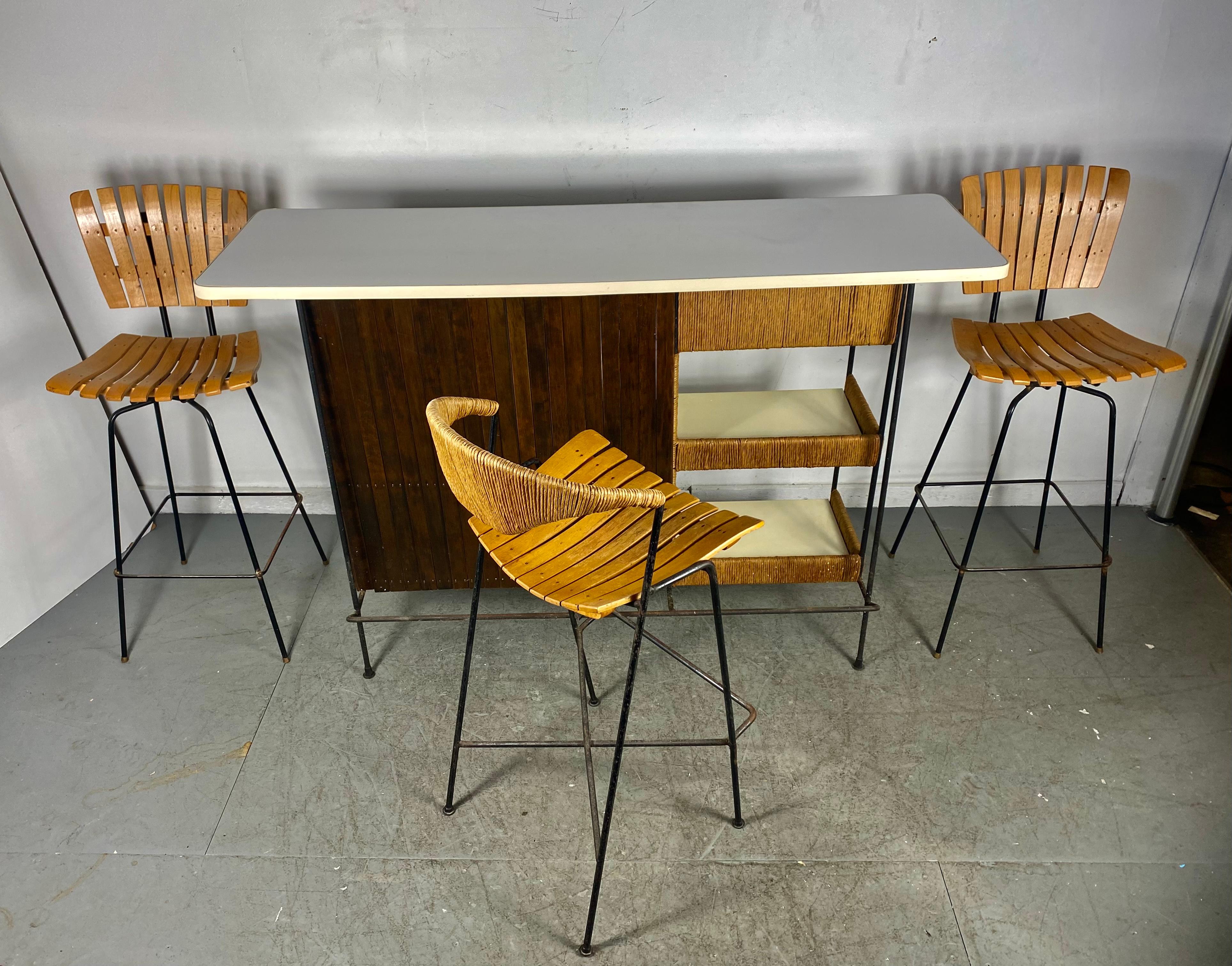 Unusual Rope and Iron Bar and Single Stool Designed by Arthur Uminoff 4