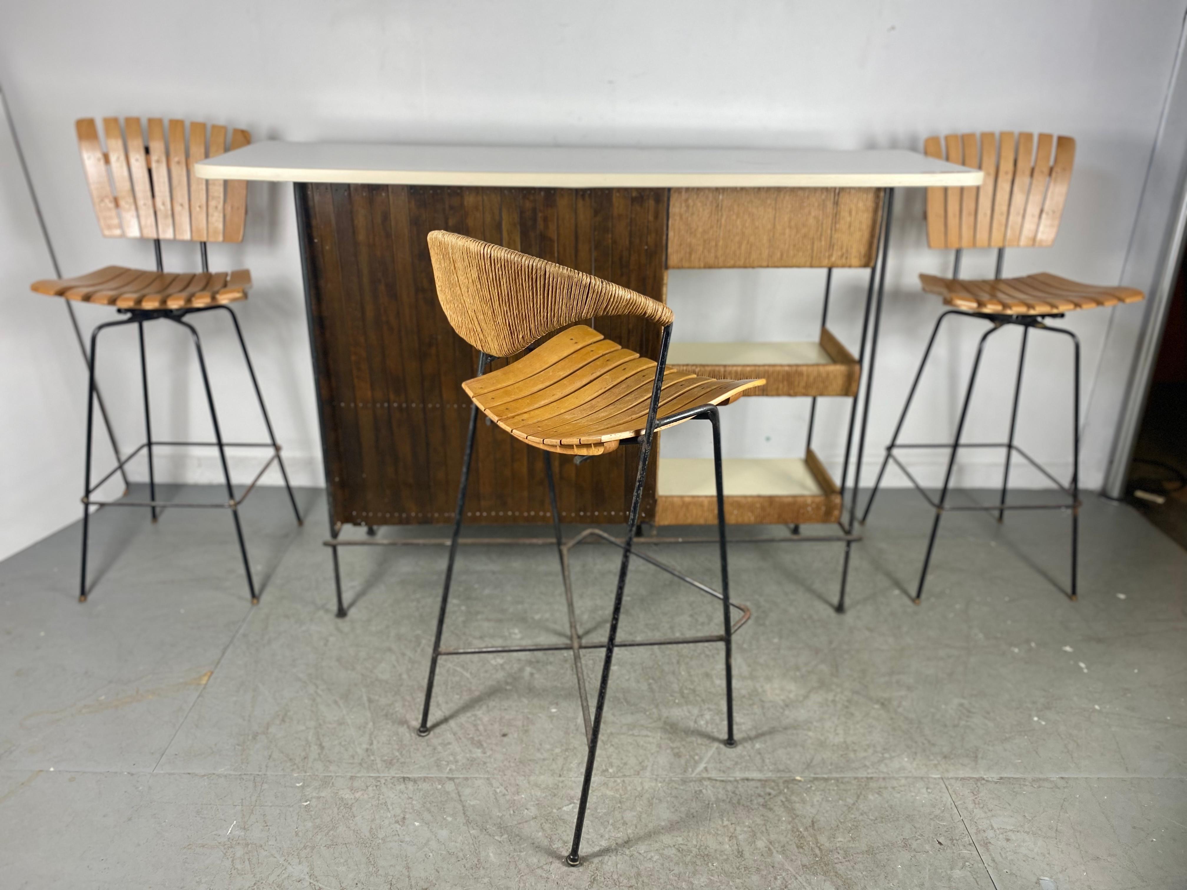 Unusual Rope and Iron Bar and Single Stool Designed by Arthur Uminoff 5