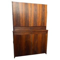 Unusual Rosewood Bookcase/Secretary Cabinet by Carlo Jensen, Poul Hundevad