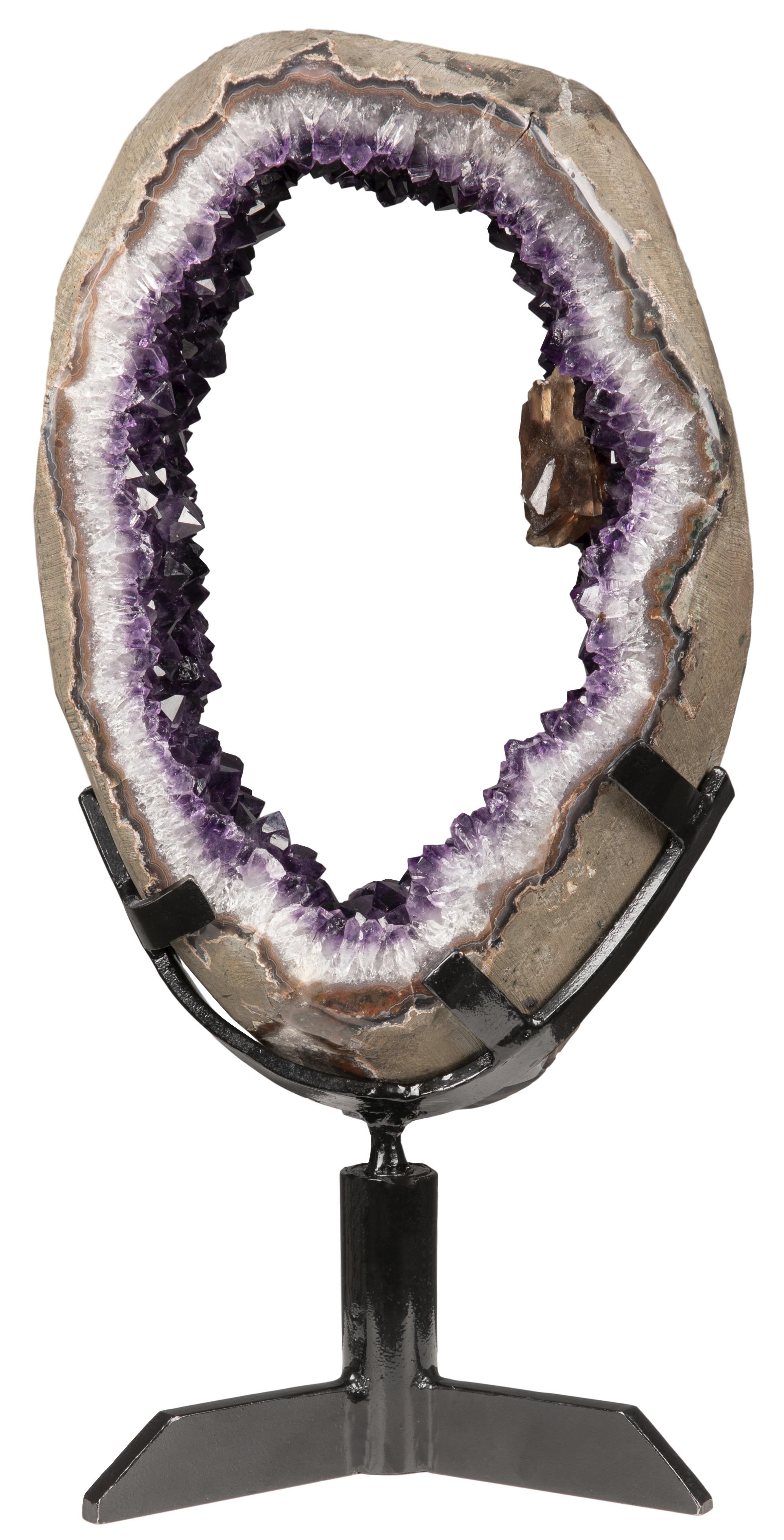 amethyst slice on stand