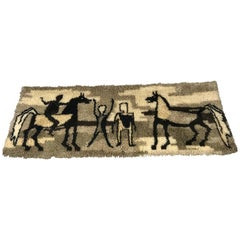 Unusual Rya Rug, Wall Hanging from Ege Taepper of Denmark