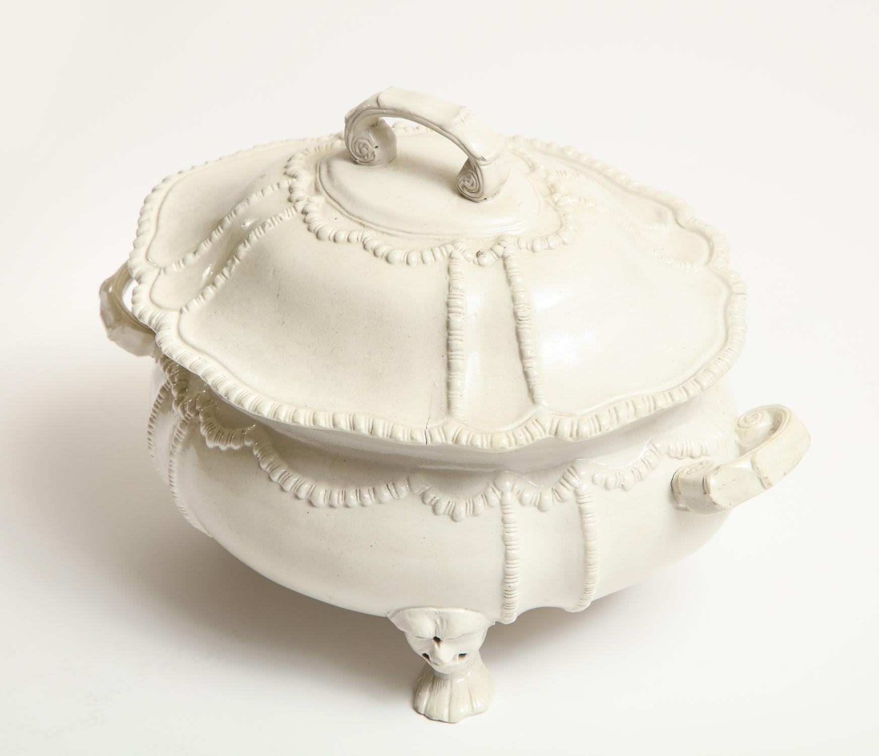 Unusual, Salt Glaze, Three-Legged Tureen, circa 1770 For Sale 8