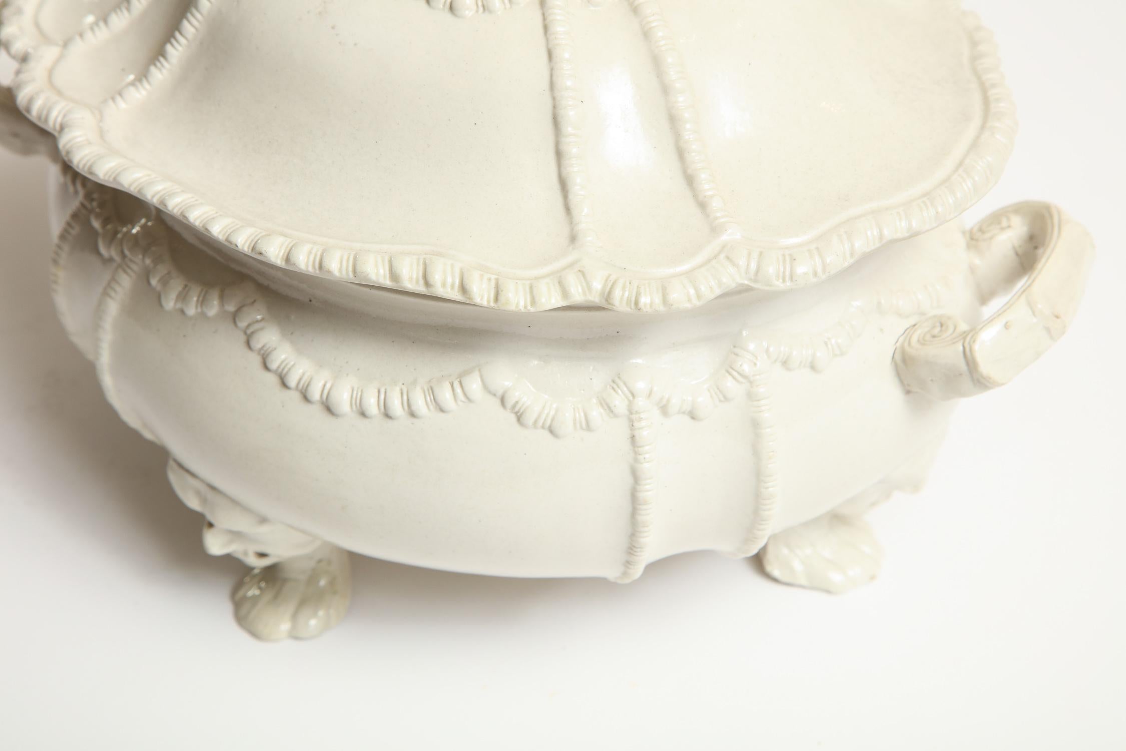 Unusual, Salt Glaze, Three-Legged Tureen, circa 1770 For Sale 10