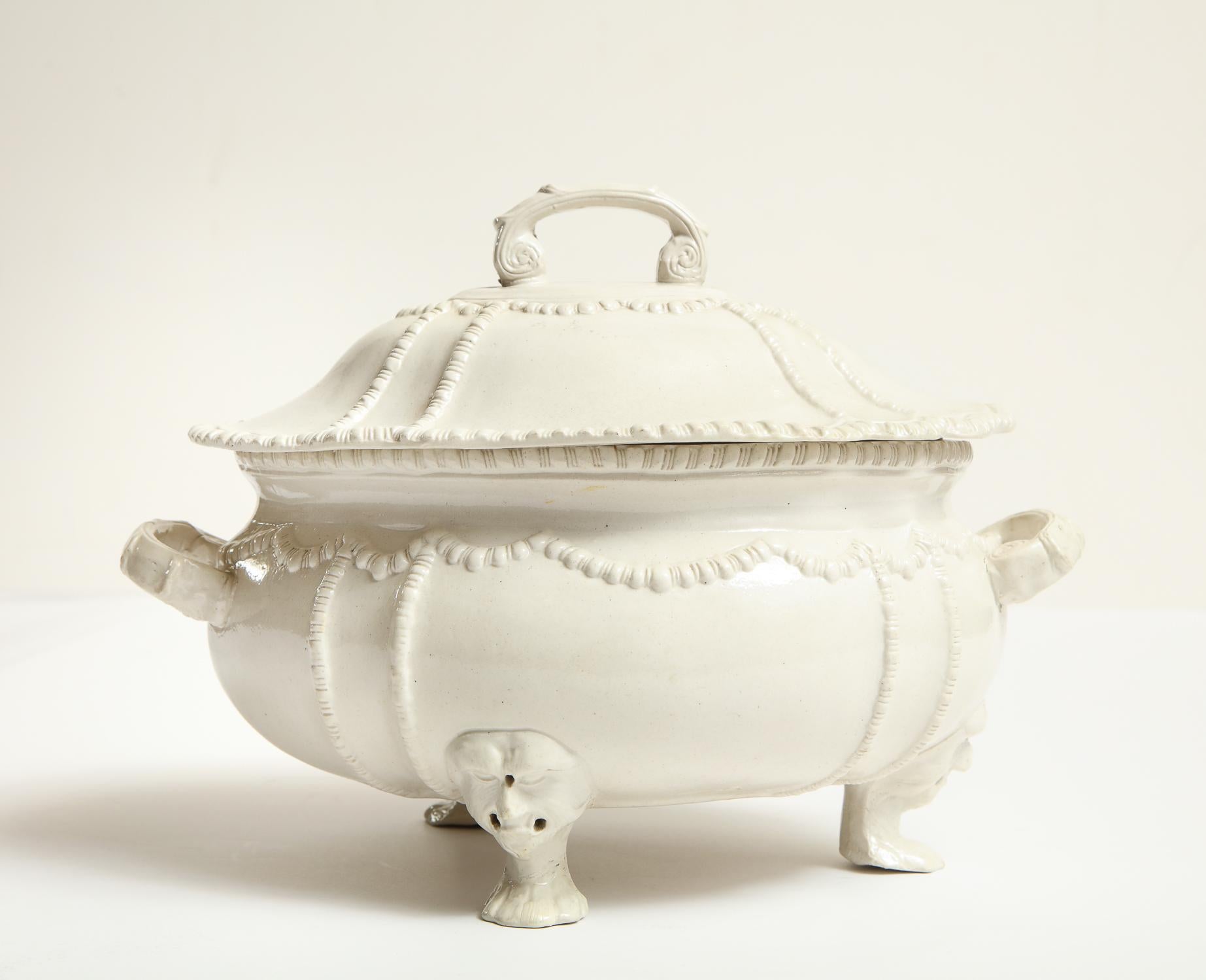 Salt glaze tureen, ex collection of viscount templewood, circa 1770.