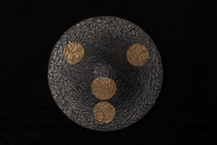 Unusual Samurai Jingasa Hat with Gilded Crests and Gilded Interior