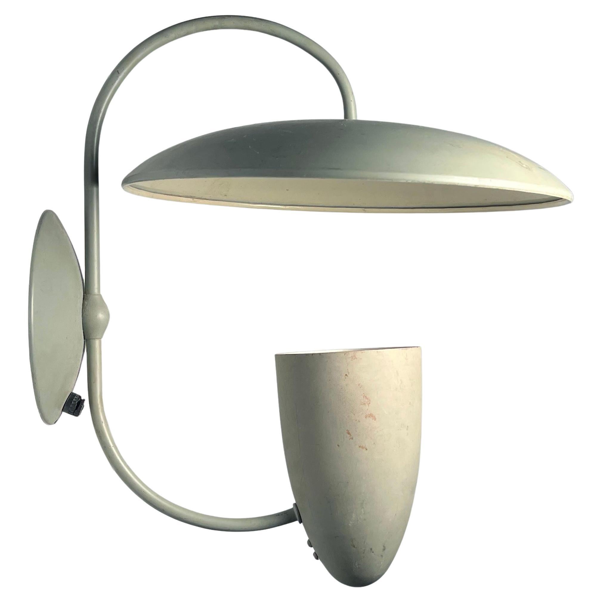 Unusual Scarce Vintage Reflector Sconce Attributed to Kurt Versen For Sale