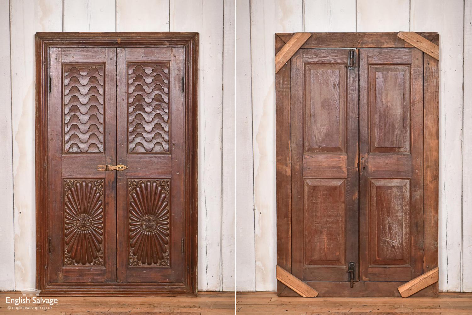 Unusual Set of Antique Teak Window Shutters, 20th Century For Sale 2