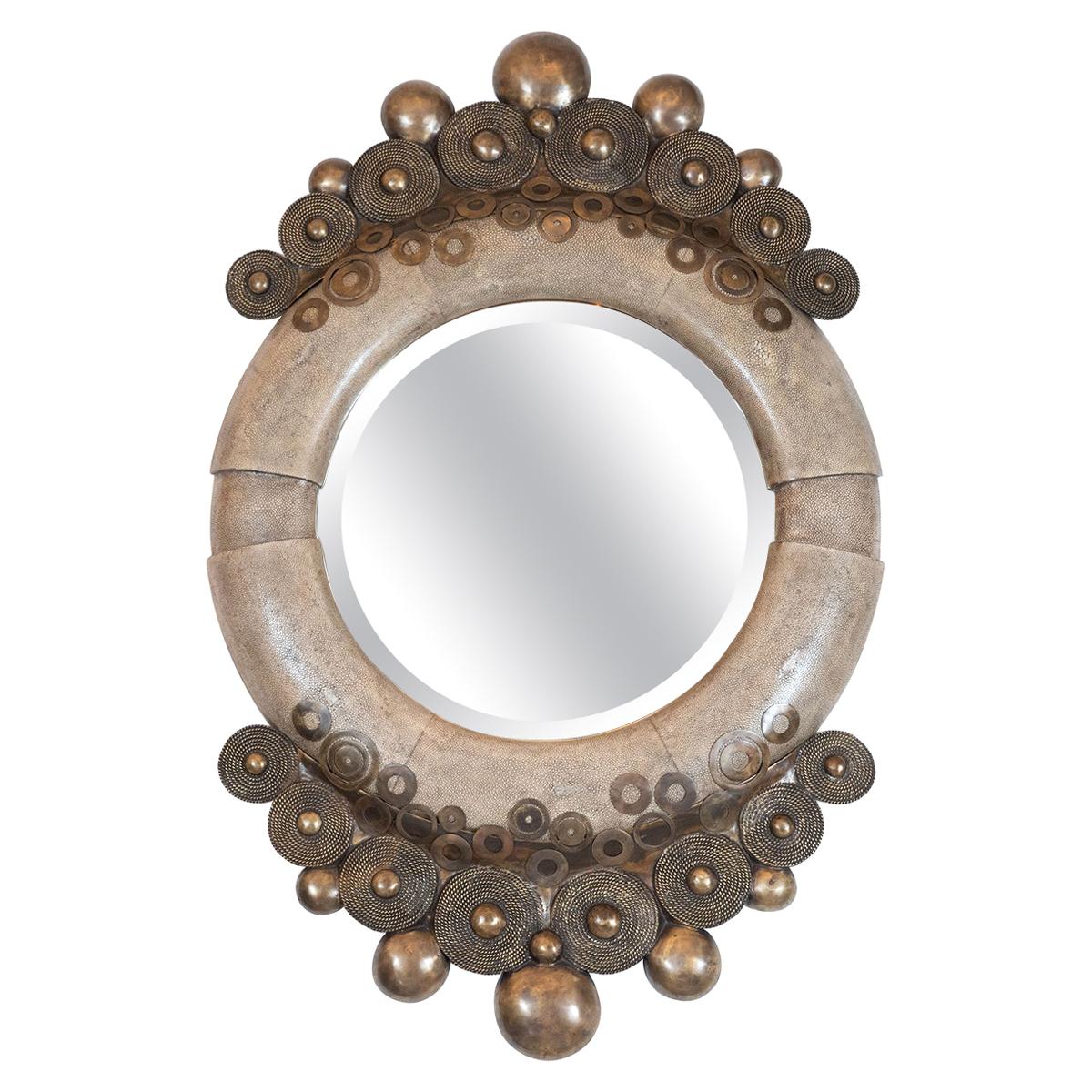 Unusual Shagreen Mirror