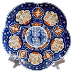Unusual shaped antique Japanese imari plate