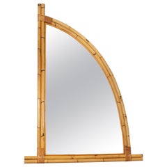 Vintage Unusual Shaped Bamboo Mirrors 'Left and Right Available, Right is Shown'