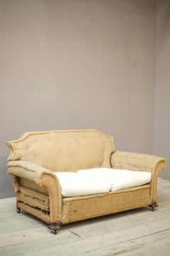 Unusual Shaped Edwardian 2 Seater Sofa
