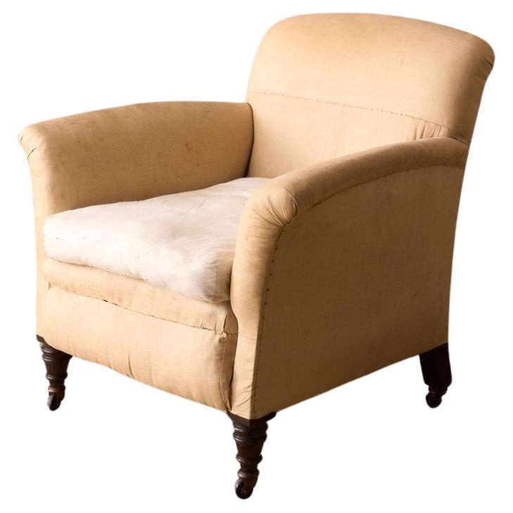 Fauteuil de campagne victorien de forme inhabituelle