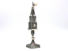 Unusual Silver Filigree Spice Tower , Austria circa 1880