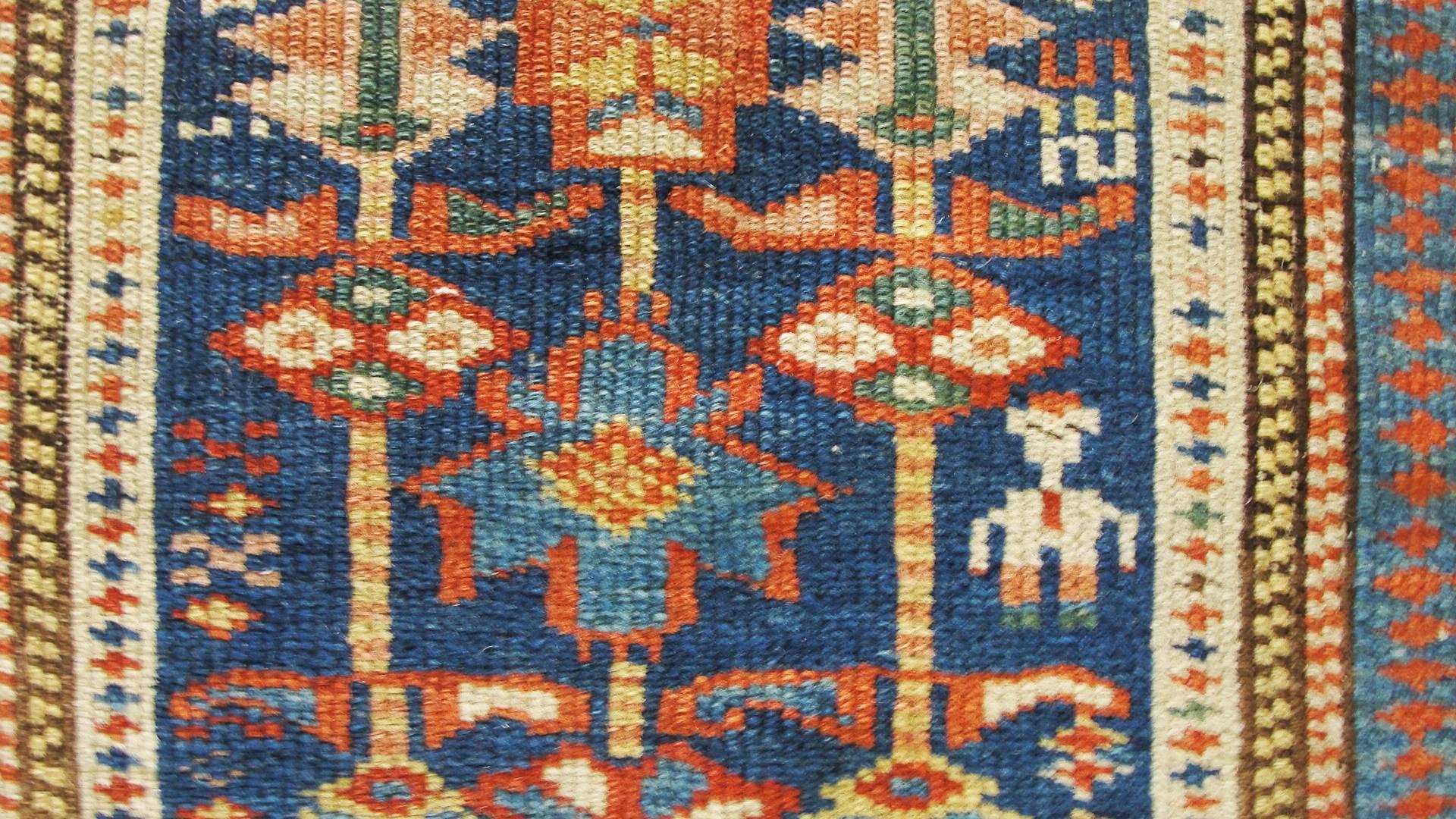 Hand-Knotted Antique Shirvan Caucasian Runner, 2'7