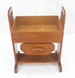 Unusual Solid Colonial Maple Gallery Top Side End Table One Drawer MINT