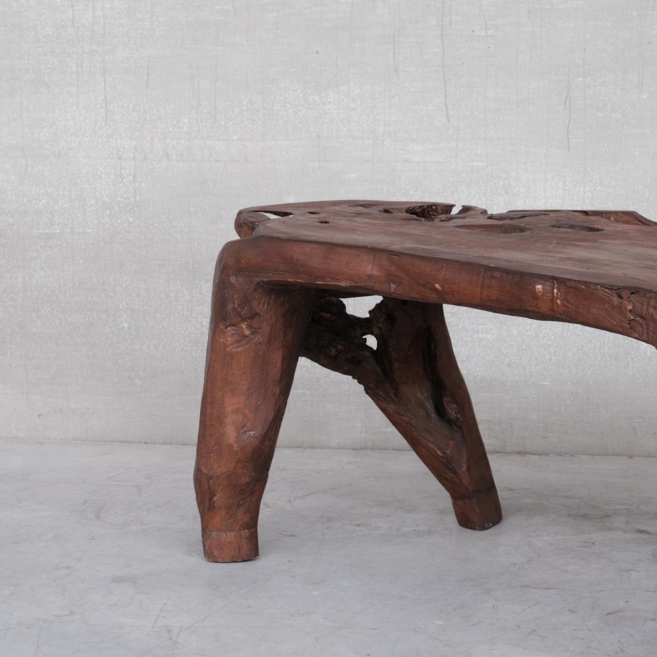 Unusual Solid Wooden Desk Table For Sale 7
