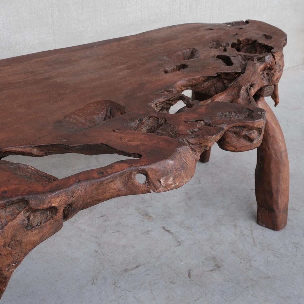 French Unusual Solid Wooden Desk Table For Sale
