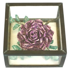 Vintage Unusual "Stamp" Rose in Box