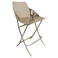 Vintage Unusual Steel Adjustable Designer Chair