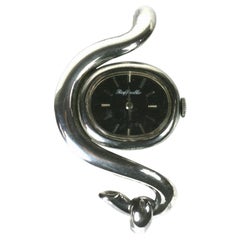 Unusual Sterling Modernist Clamper Watch