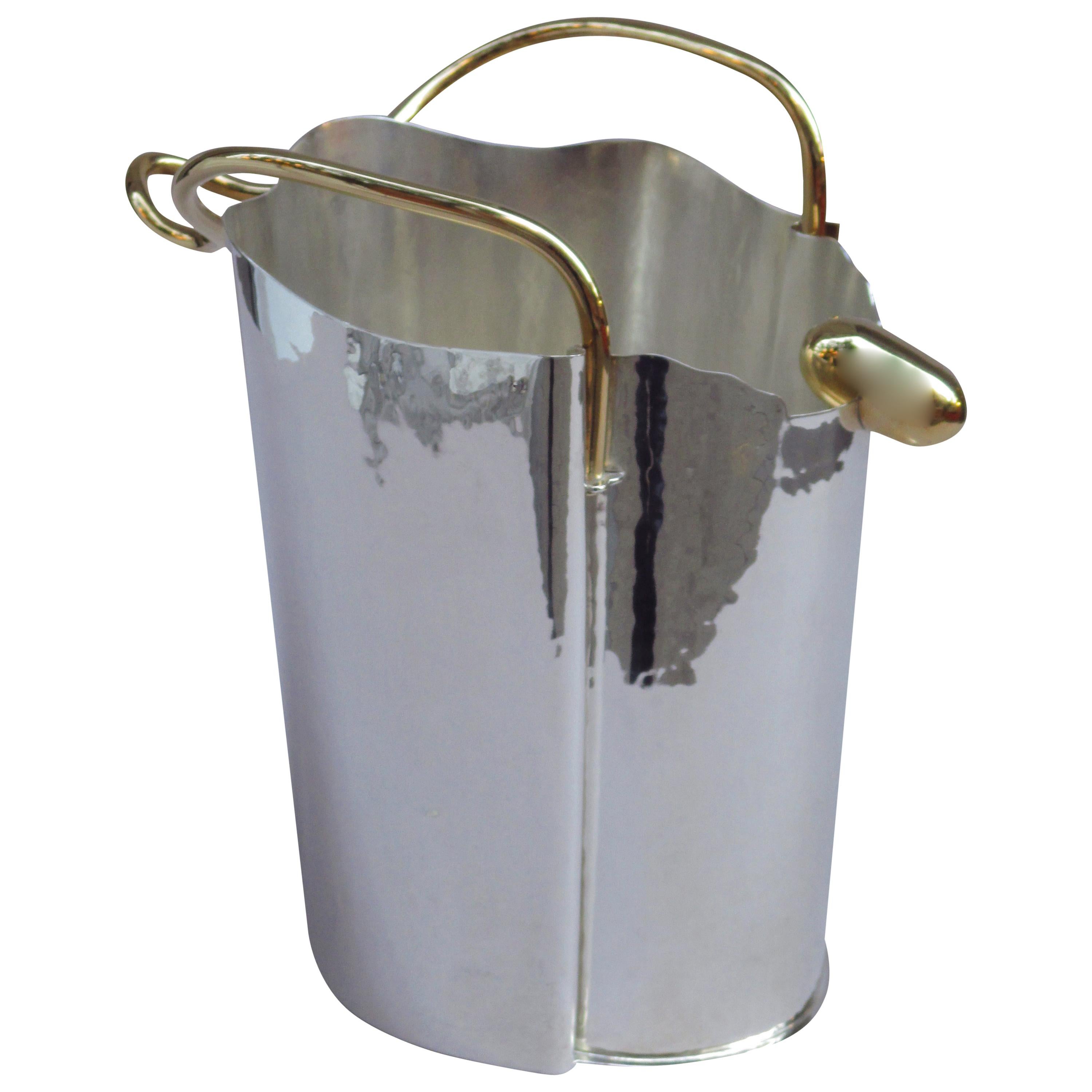 Unusual Sterling Silver Champagne Cooler