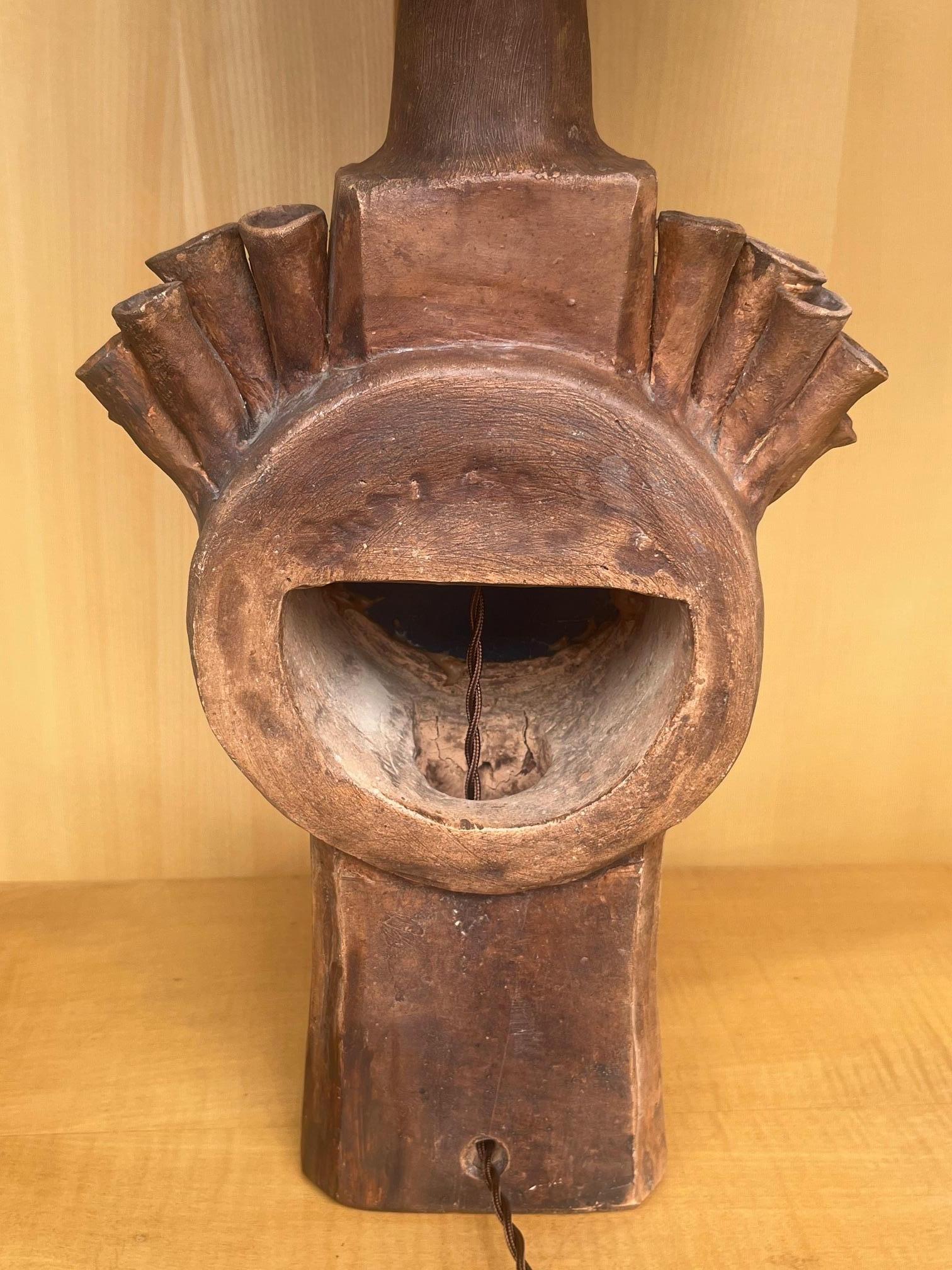 Lámpara de mesa inusual de gres, al estilo de La Borne Potters, Francia años 60 en venta 3
