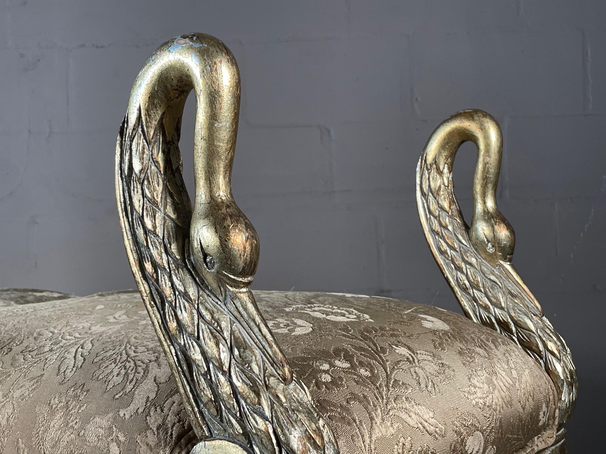 Unusual Stylized Swan Bench In Good Condition In St.Petersburg, FL