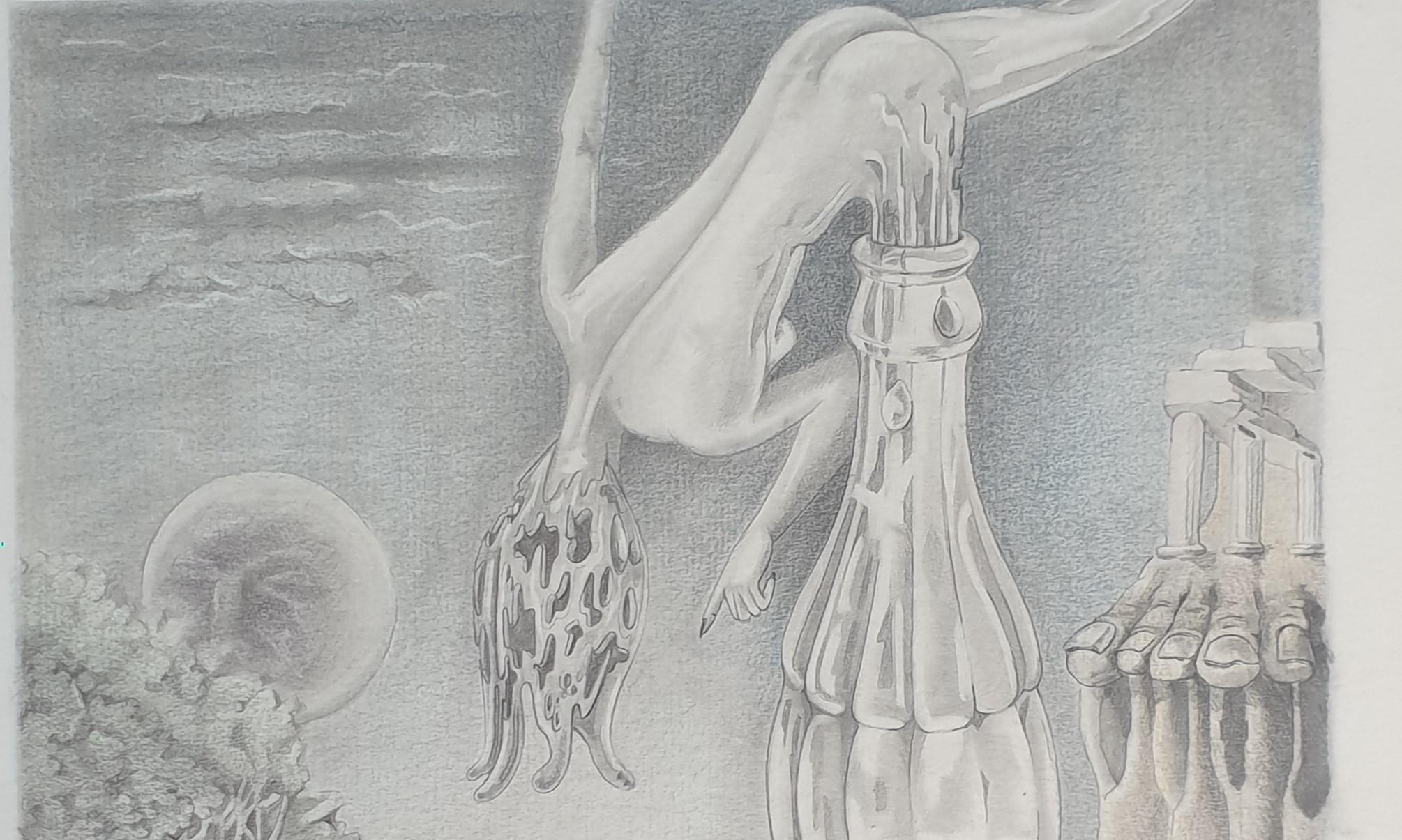Post-Modern Unusual Surrealist style artwork For Sale
