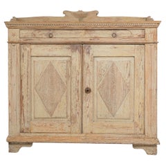 Unusual Swedish Gustavian Empire Pine Sideboard 