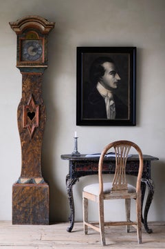 Unusual Swedish Provincial 19th Century Tall Case Clock