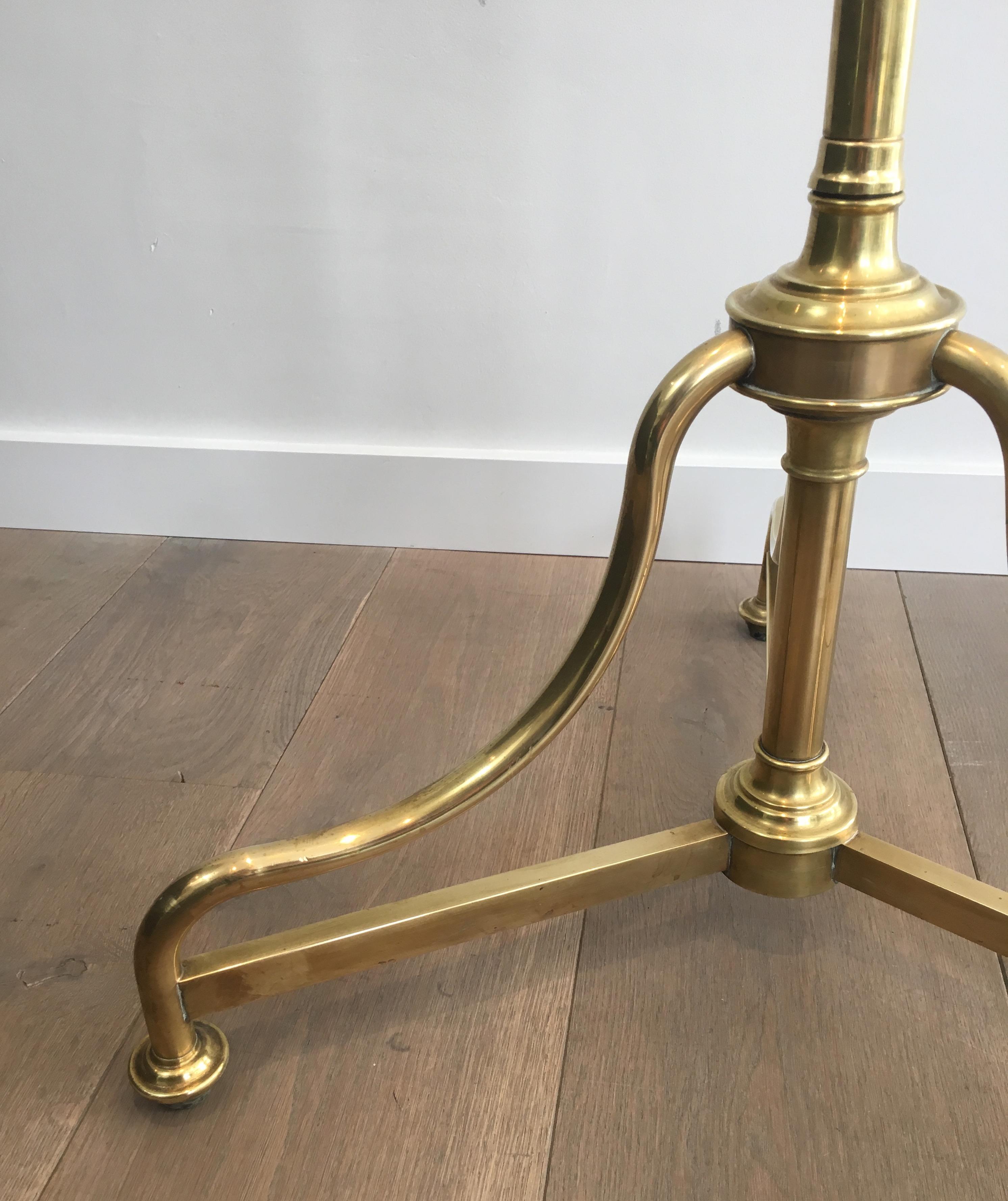 Unusual Tall Black Lacquered and Brass Coat and Hat Rack, French, circa 1900 For Sale 5