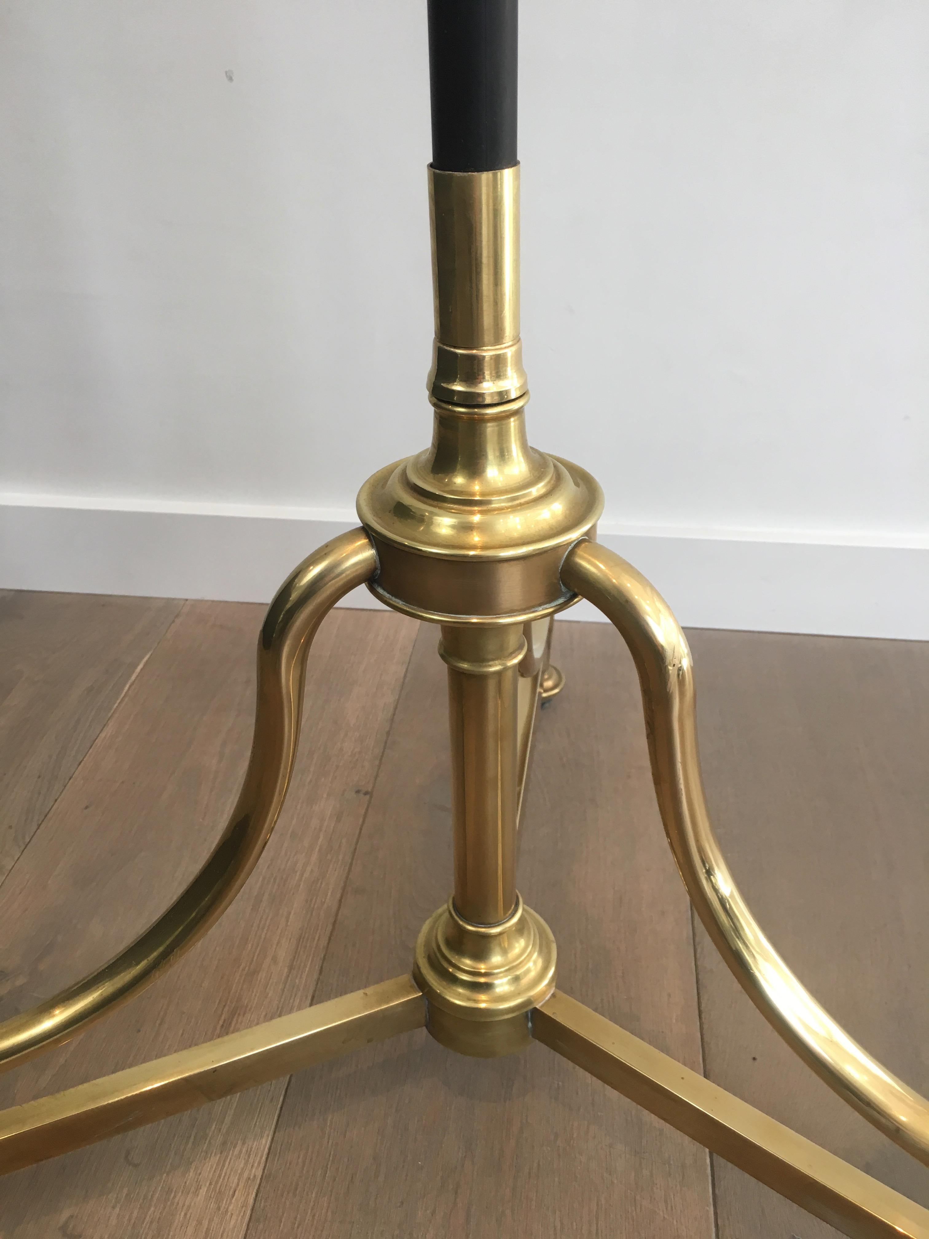 Unusual Tall Black Lacquered and Brass Coat and Hat Rack, French, circa 1900 For Sale 10