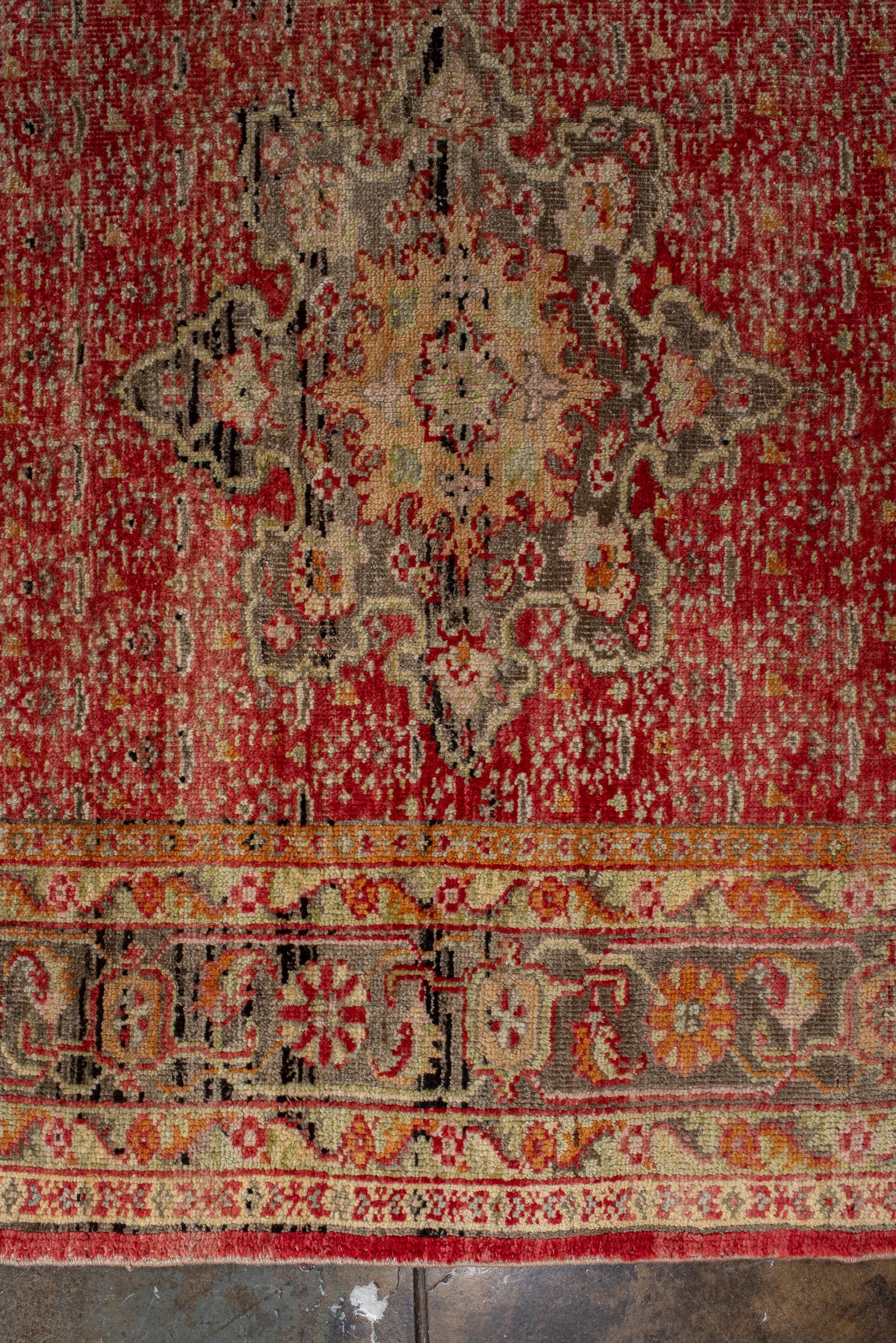 Inhabituel oushak turc antique avec détails de Boteh Bon état - En vente à New York, NY