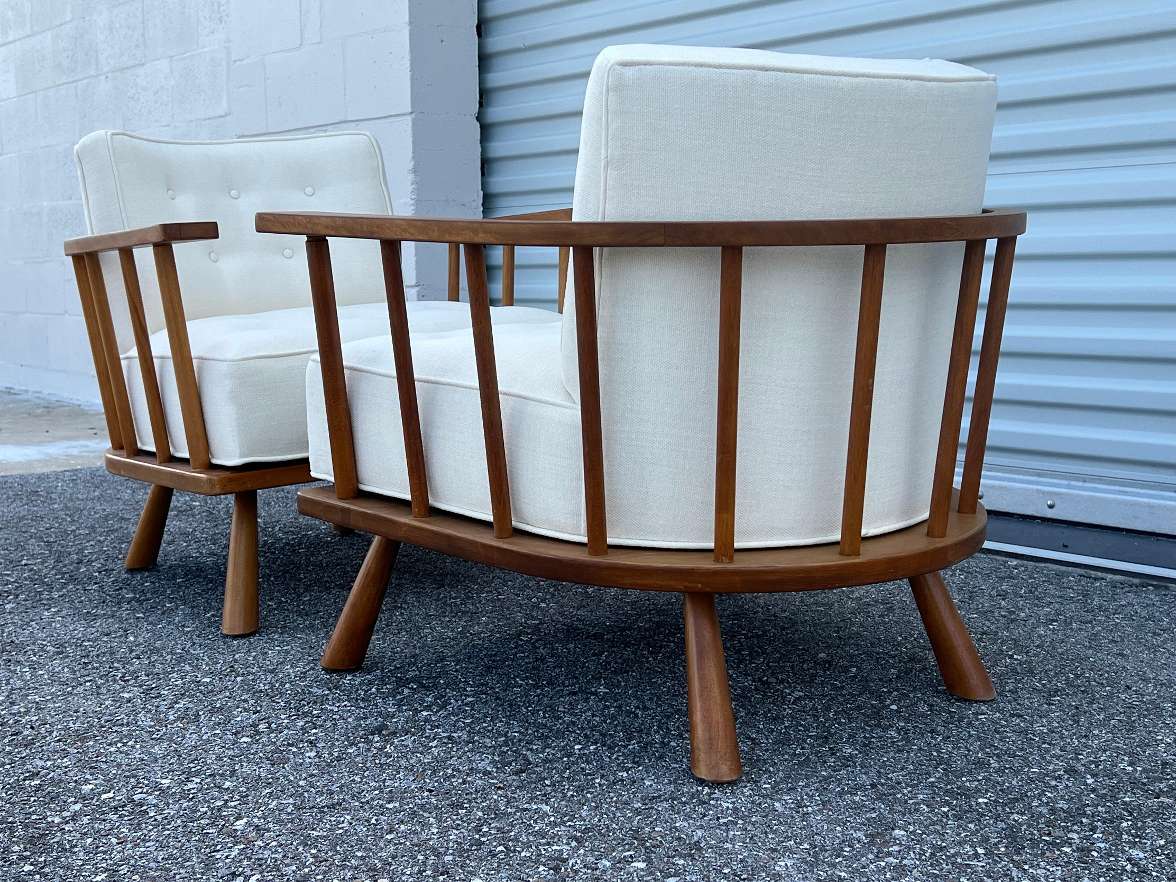 Mid-Century moderno Insolite poltrone T.H. Robsjohn-Gibbings Widdicomb del 1950 ca. in vendita