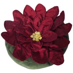 Unusual Throw Pillow, Original Designed, Signed Limited Edition, Shasta Daisy