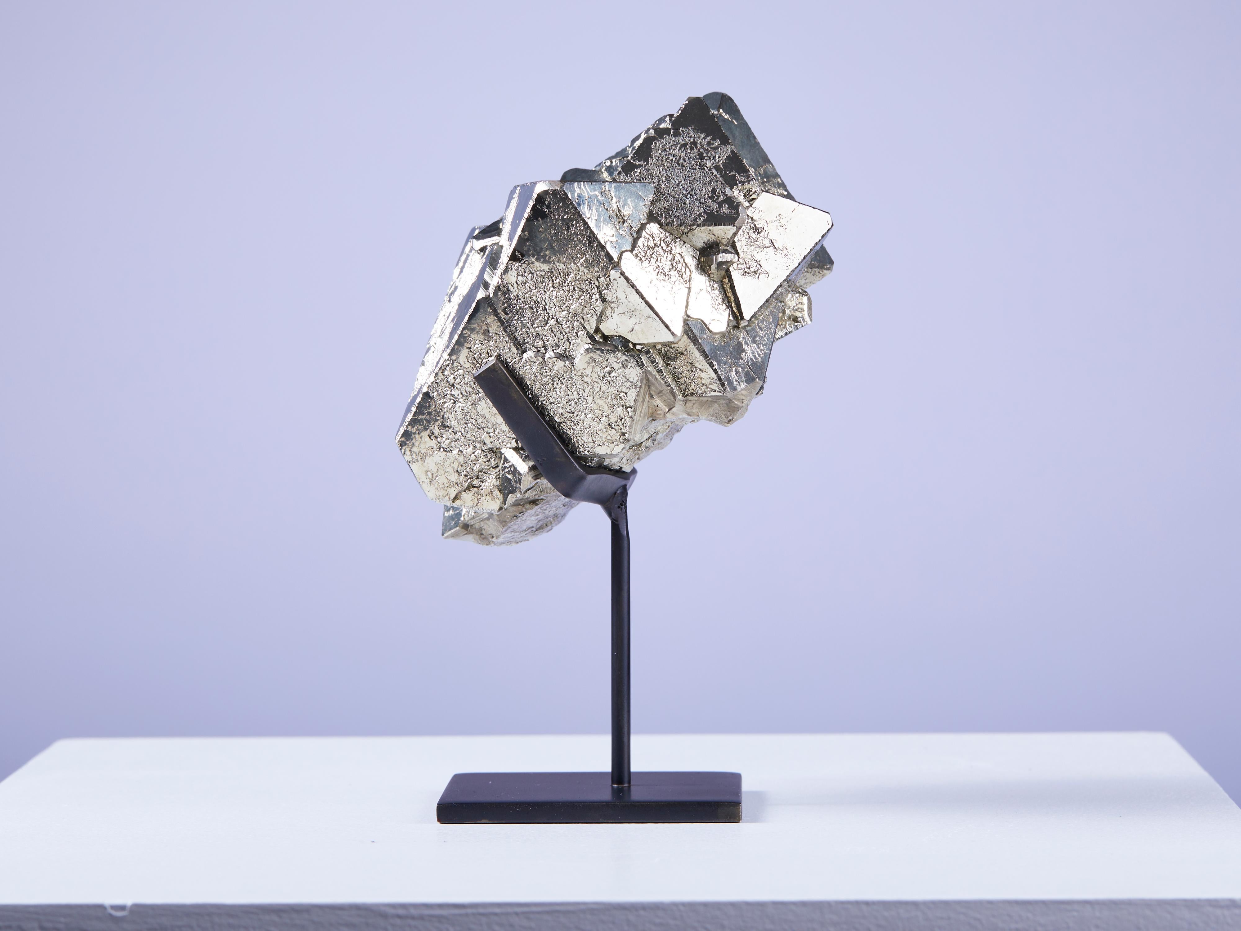 Unusual triangular pyrite In Excellent Condition For Sale In London, GB