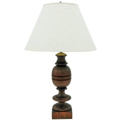 Unusual Turned Wood Lamp