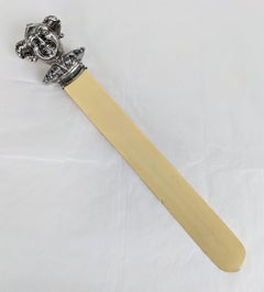 Unusual Unger Brothers Sterling Jester Letter Opener