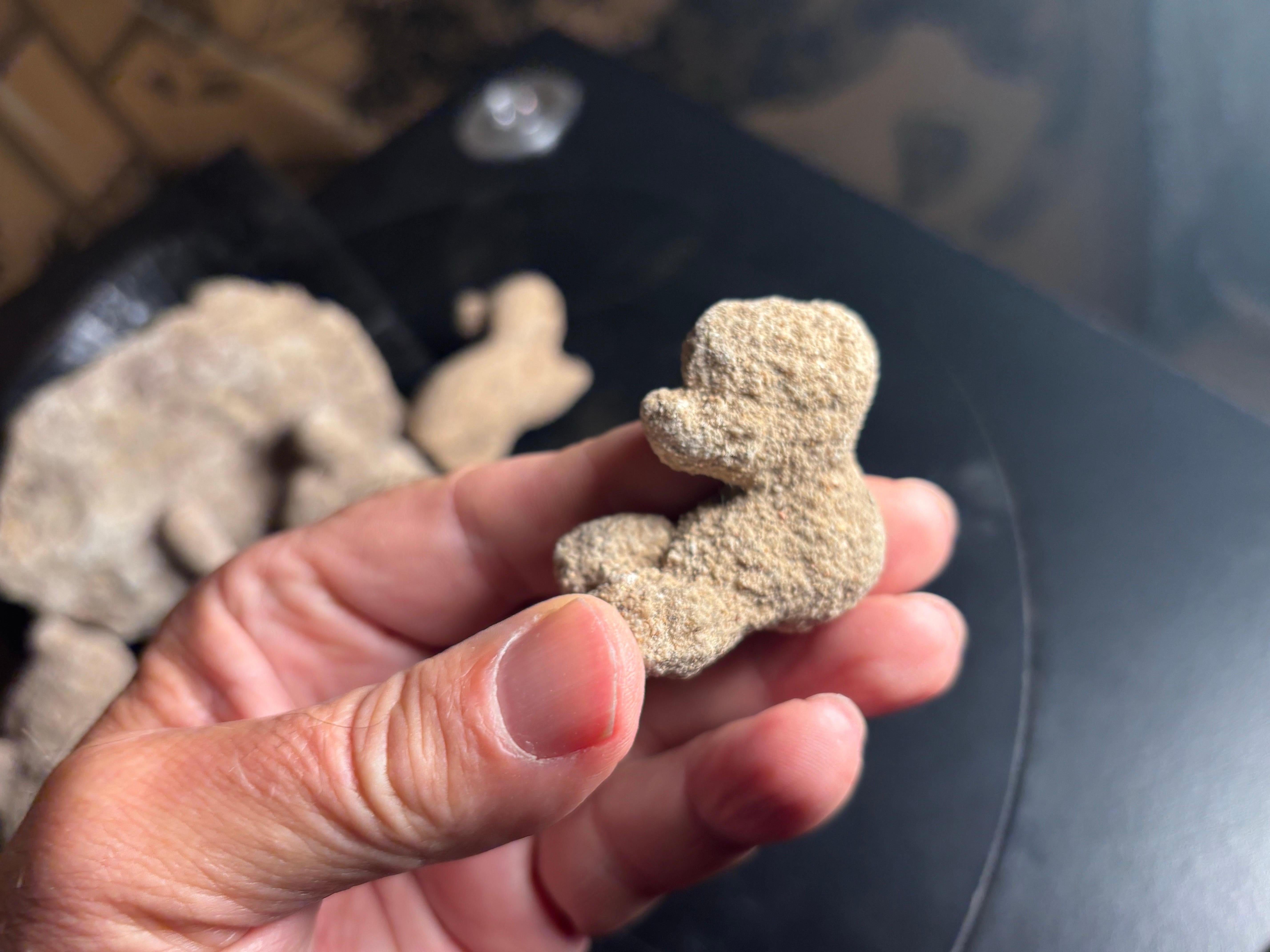 Unusual Unique Set Natural Rock Animal Sculptures For Sale 8