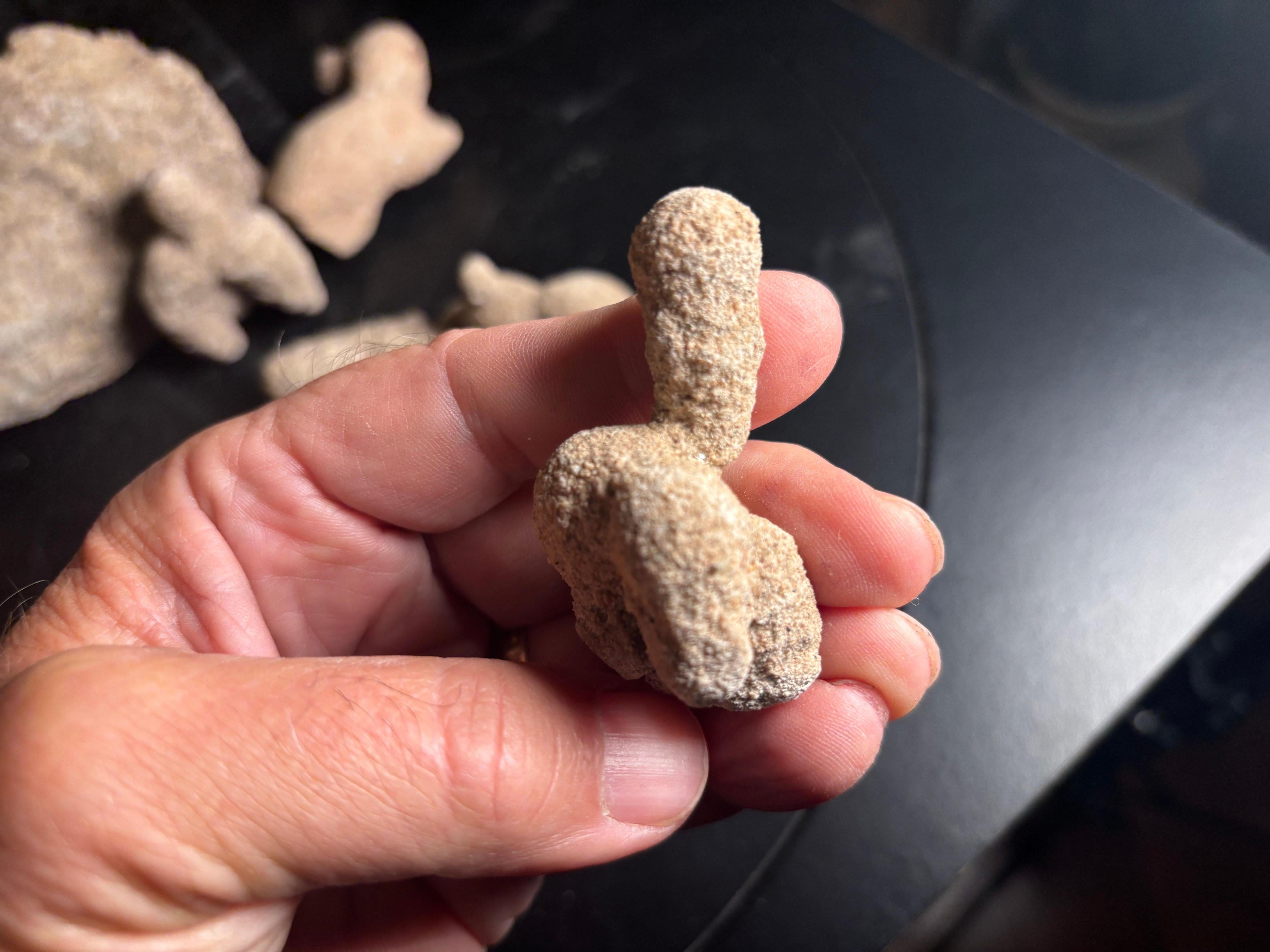 Unusual Unique Set Natural Rock Animal Sculptures In Good Condition For Sale In South Burlington, VT